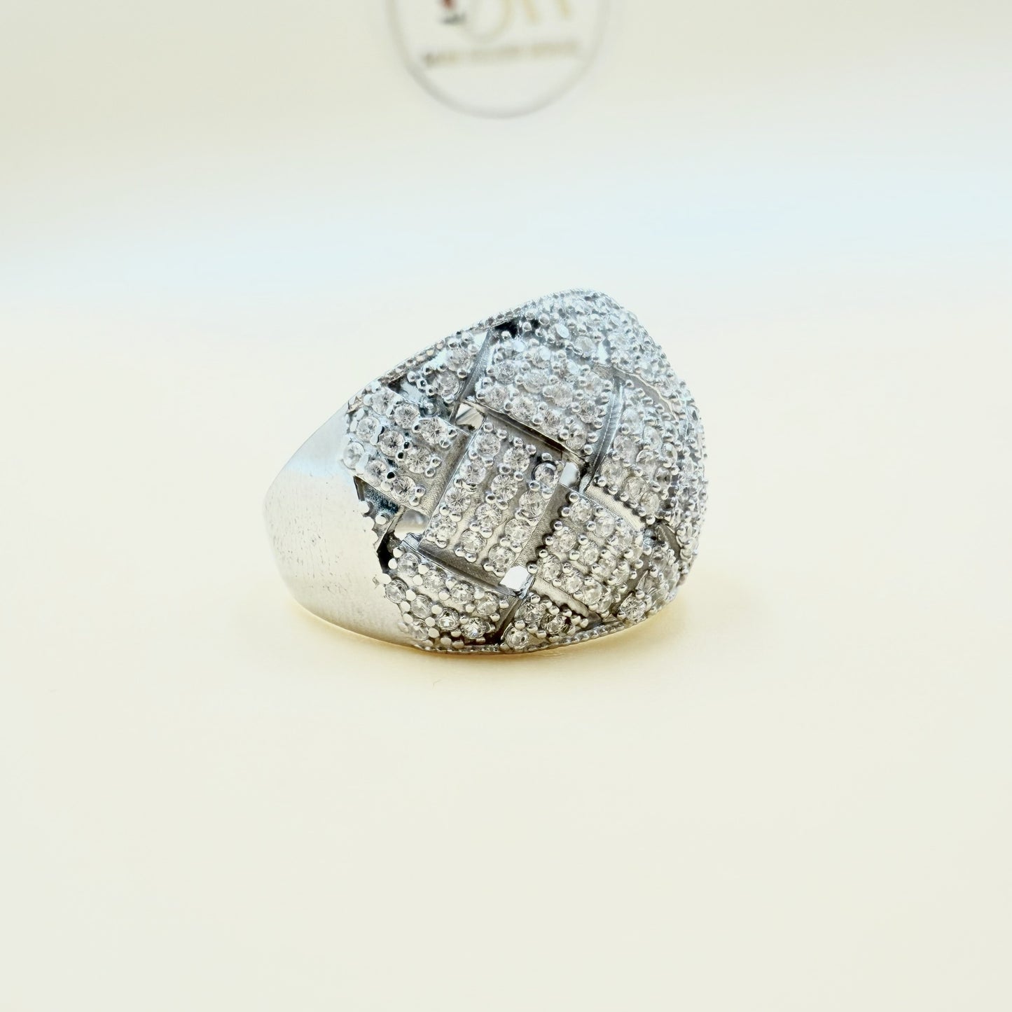 White Zircon Silver Ring