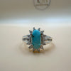 Natural Feroza (Turquoise) Silver Ring