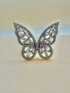 Butterfly Sparkle Statement Silver Ring