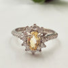 Natural Yellow Sapphire Silver Ring