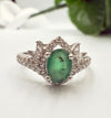 Natural Emerald Silver Ring