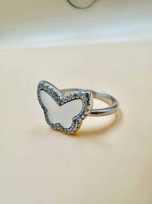 Citrine Zircon Halo Ring