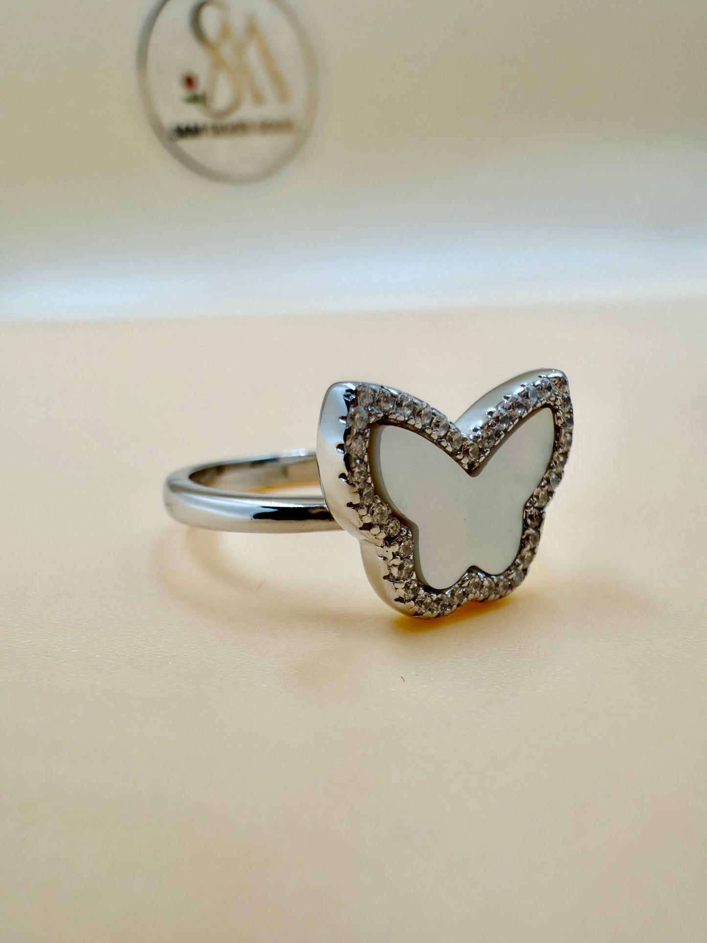 Citrine Zircon Halo Ring