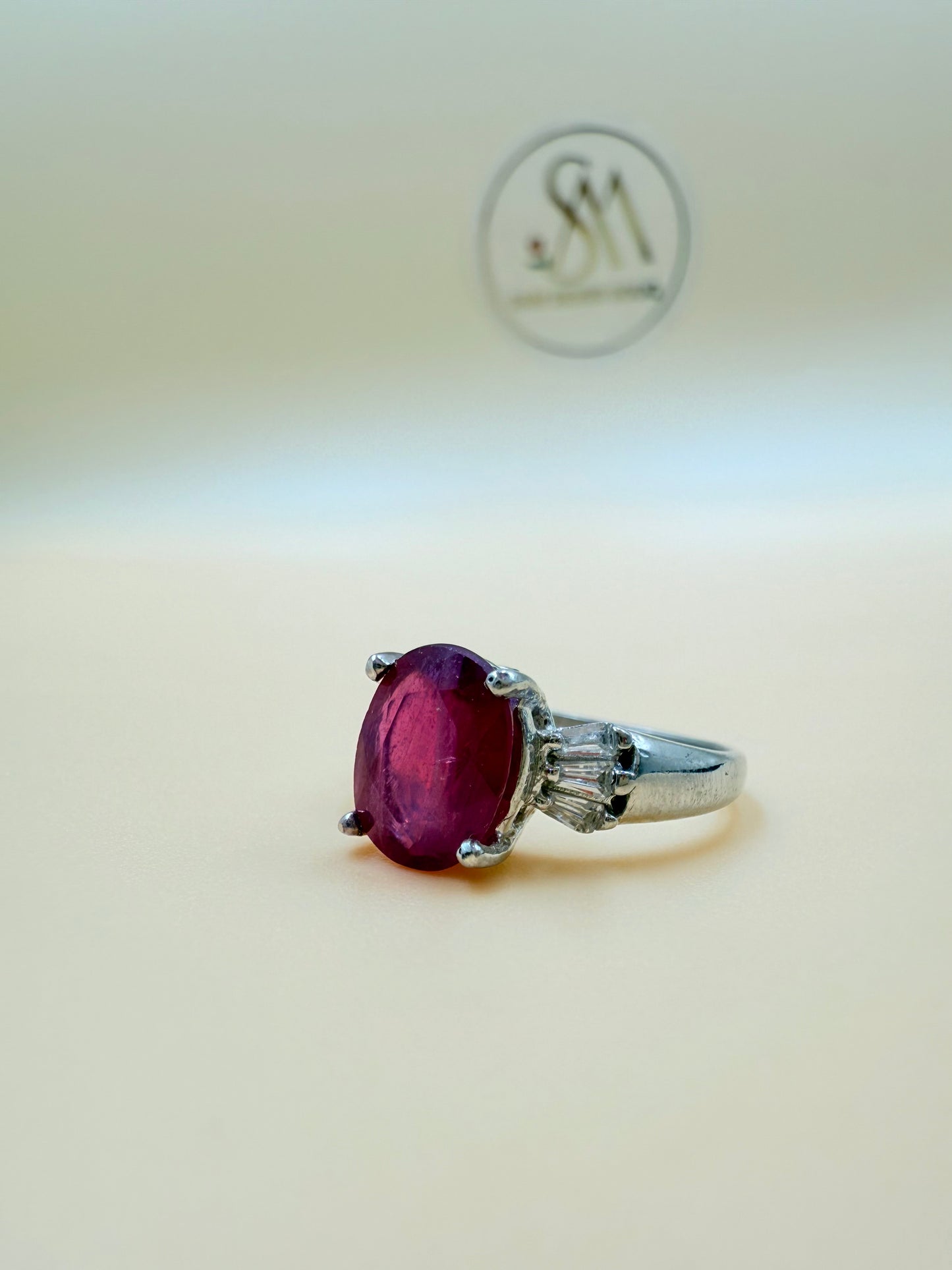 925 Silver Ring with Natural Ruby (GF)