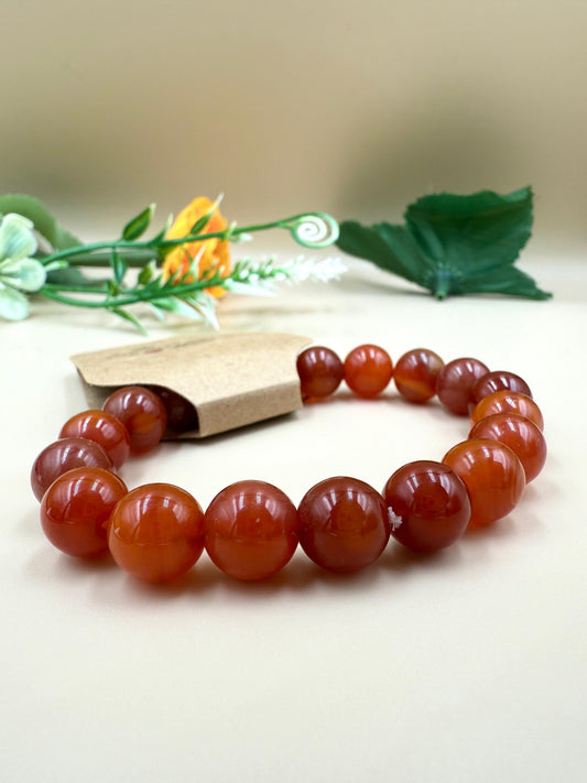 Carnelian Energy Bracelet – Handmade Gemstone Beads