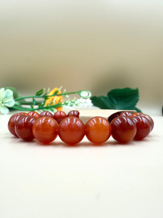 Carnelian Energy Bracelet – Handmade Gemstone Beads