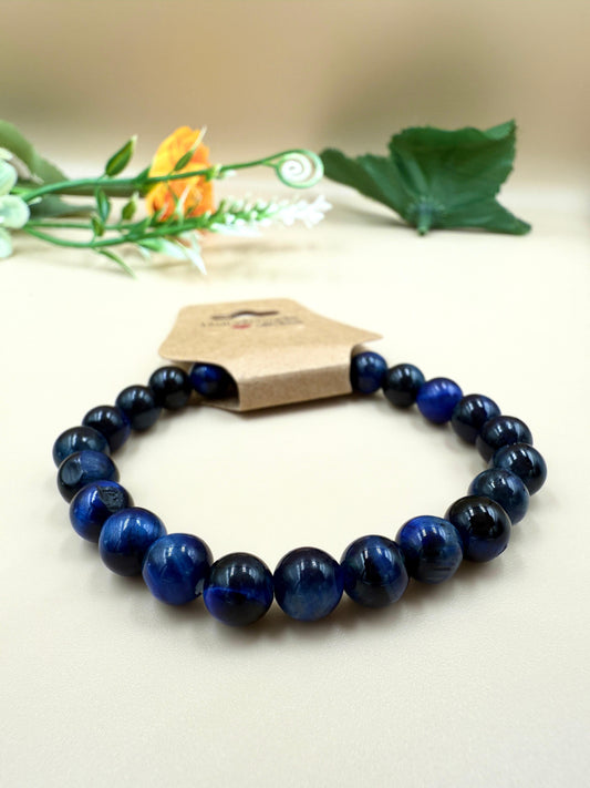 Blue Tiger Eye Bracelet – Stone of Confidence & Protection