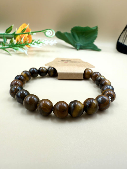 Tiger’s Eye Protection Bracelet – Natural Stone Beads