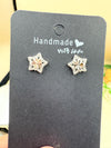 Silver Starburst Stud Earrings