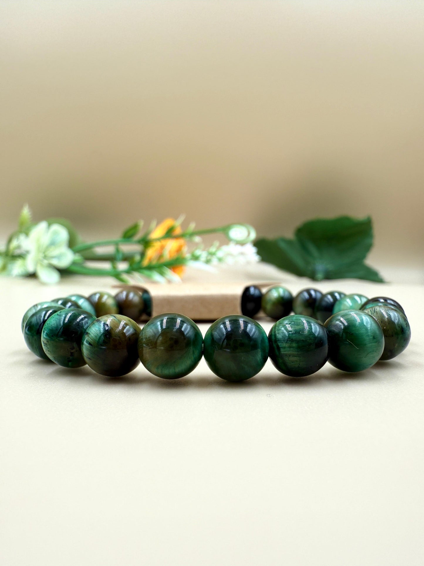 Green Agate Energy Bracelet – Natural Gemstone Beads