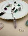 Natural Amethyst Crystal silver Pendant