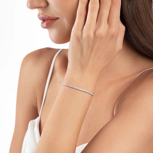 Silver Premium Rainbow Sapphire Tennis Bracelet For Girls/Women to Gift