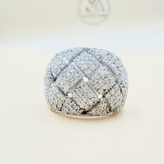 White Zircon Silver Ring