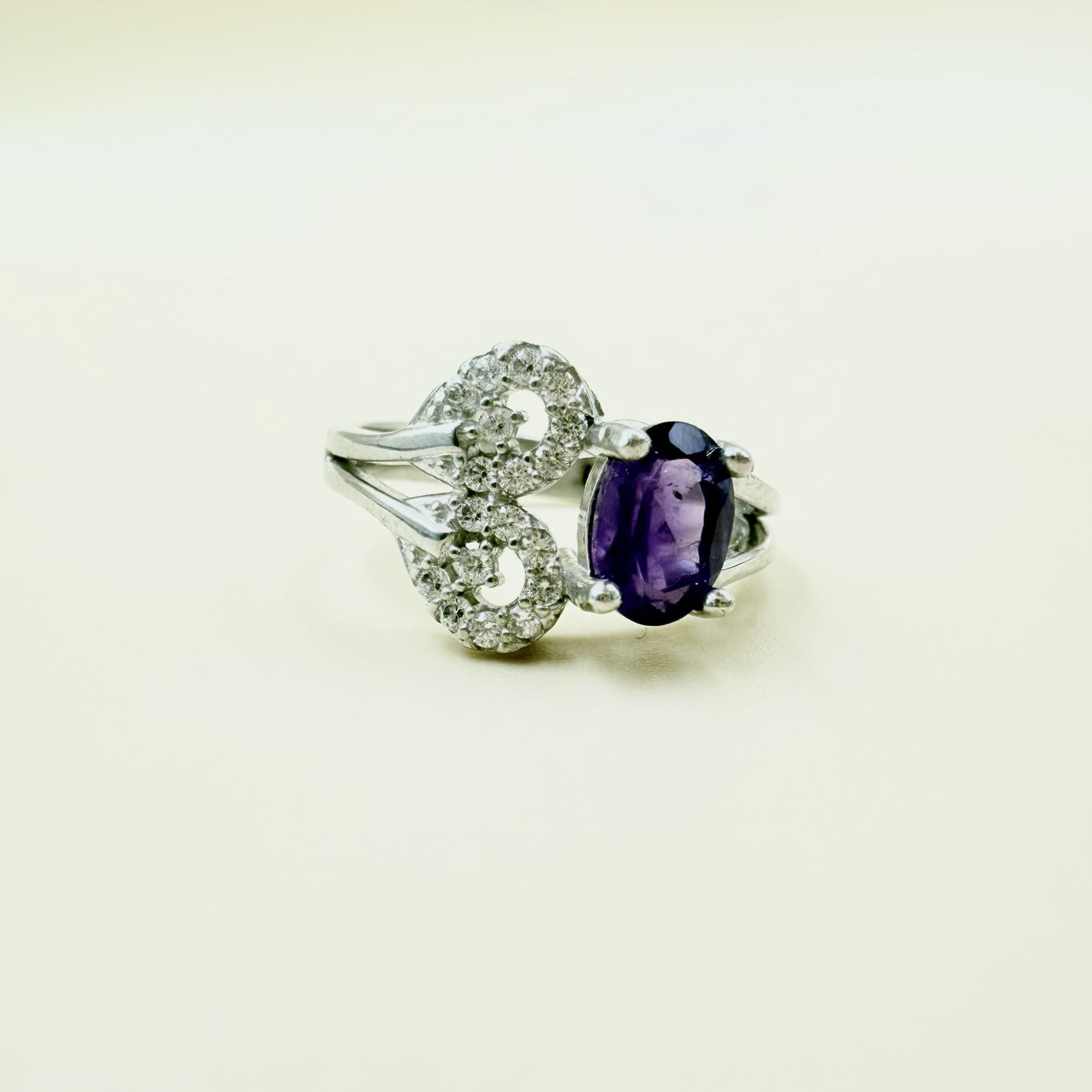 Natural Amethyst Silver Ring