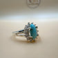 Natural Feroza (Turquoise) Silver Ring