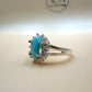Natural Feroza (Turquoise) Silver Ring