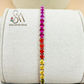 SILVER 925 Sterling Silver Premium Rainbow Sapphire Tennis Bracelet For Girls/Women to Gift