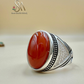 SILVER RING WITH AQEEQ (quartz)