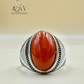 SILVER RING WITH AQEEQ (quartz)