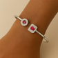 SILVER 925 Sterling Silver Premium Ruby Color Bangle For Girls/Women to Gift