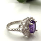 Natural Amethyst Silver Ring