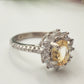 Natural Yellow Sapphire  Silver Ring