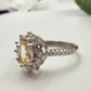 Natural Yellow Sapphire  Silver Ring