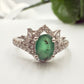 Natural Emerald   Silver Ring