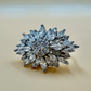 Radiant White Zircon Cocktail Silver Ring