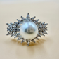 Eternal Elegance Pearl Zircon Silver Ring