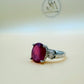 925 Silver Ring with Natural Ruby (GF)