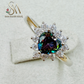 SIVLER RING WITH TOPAZ STONE