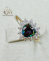 SIVLER RING WITH TOPAZ STONE