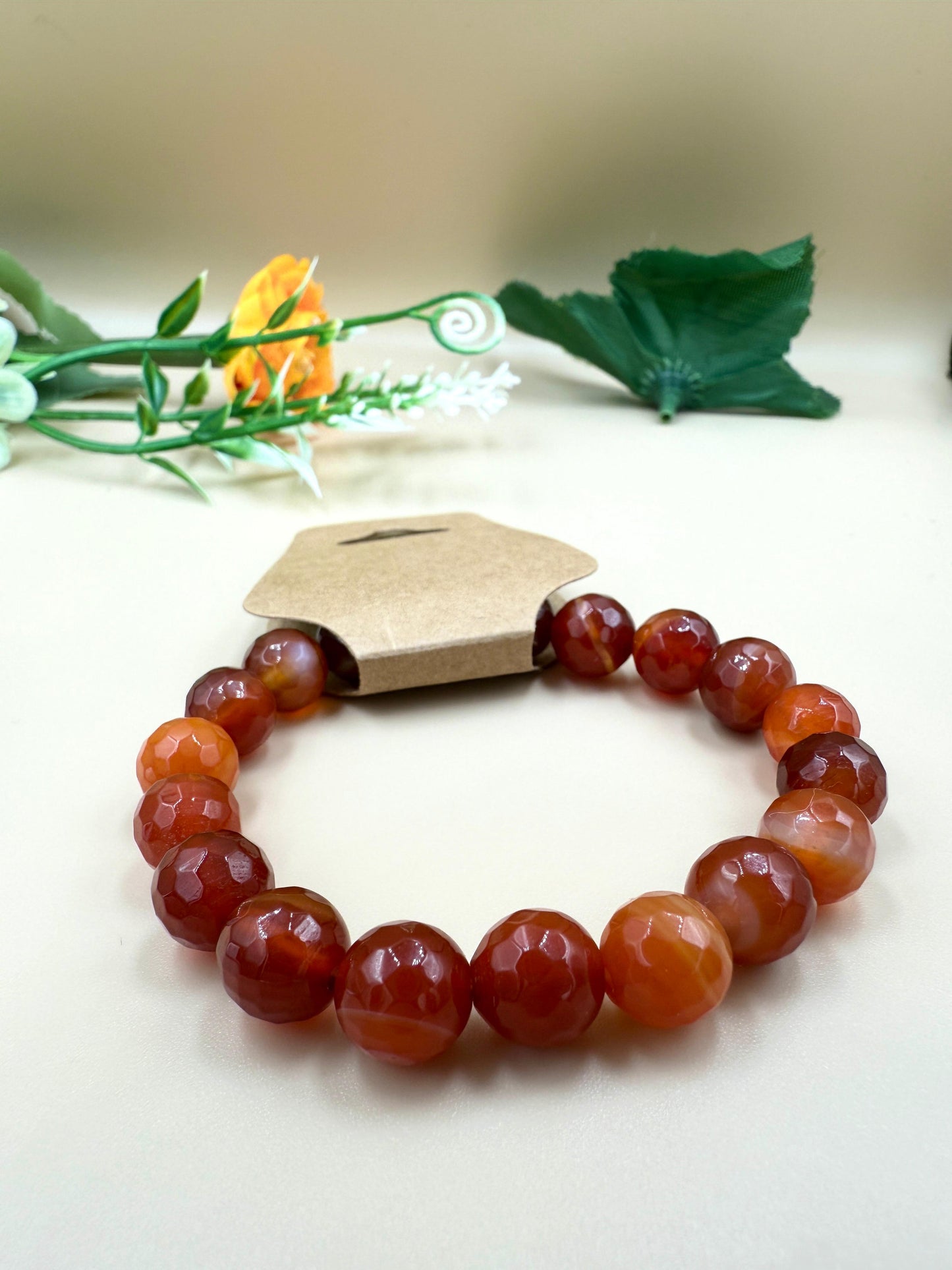 Carnelian Energy Bracelet – Handmade Gemstone Beads
