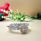 Elegant Round Zircon Cluster Silver Ring