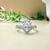 Crown-Inspired Zircon Statement Silver Ring