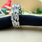 Triple Row Baguette Zircon Silver Ring