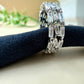 Triple Row Baguette Zircon Silver Ring
