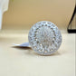 Radiant Zircon Dome Silver Ring