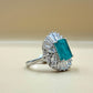 Ocean Glow Aquamarine Silver Ring